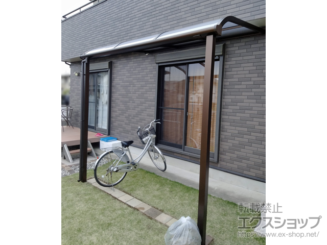 群馬県館林市ののテラス屋根 プレシオステラスII R型 テラスタイプ 単体 積雪〜20cm対応 施工例