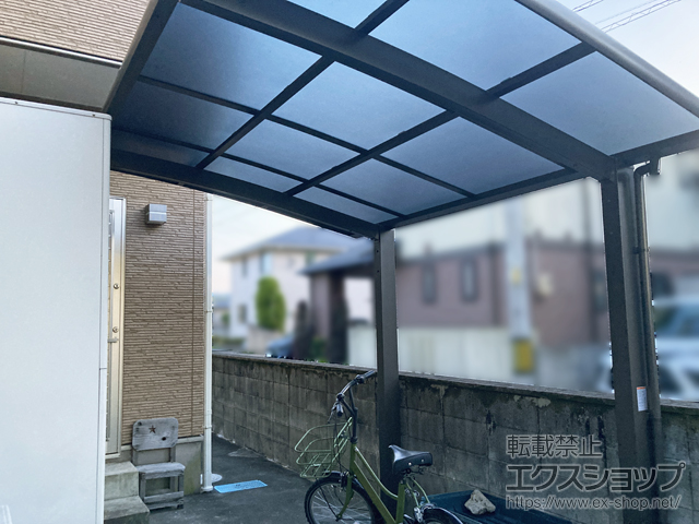 徳島県阿南市ののサイクルポート・駐輪場 ネスカRミニ (ラウンドスタイル) 積雪〜20cm対応 施工例
