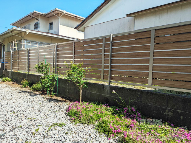 宮崎県延岡市ののフェンス・柵 モクハイフェンス　 フリーポールタイプ 施工例