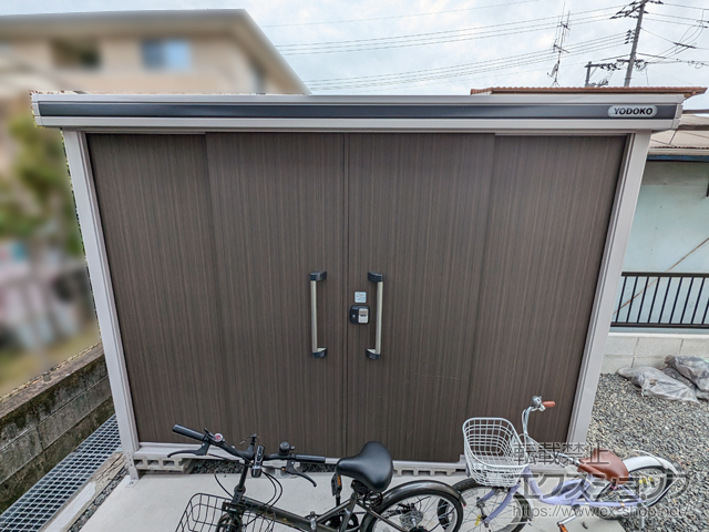 広島県福山市のの物置・屋外倉庫 エルモ 一般型 2920×1170×2121 LMD-2911-DW 施工例