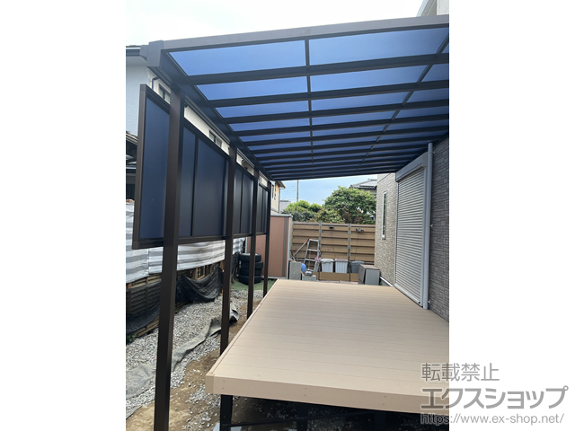 埼玉県所沢市ののテラス屋根 ソラリア F型 テラスタイプ 単体 積雪〜20cm対応 施工例