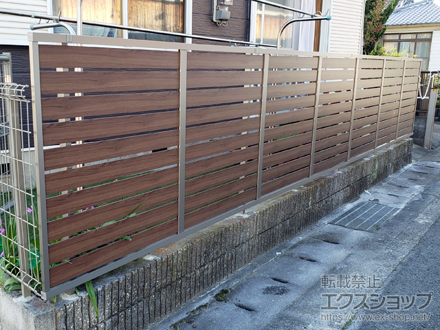 和歌山県紀の川市ののフェンス・柵 モクハイフェンス フリーポールタイプ 施工例