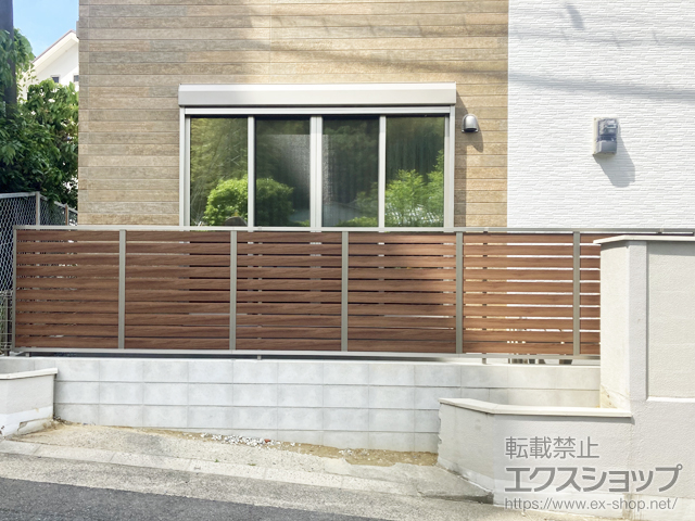 大阪府吹田市ののフェンス・柵 モクハイフェンス　フリーポールタイプ 施工例