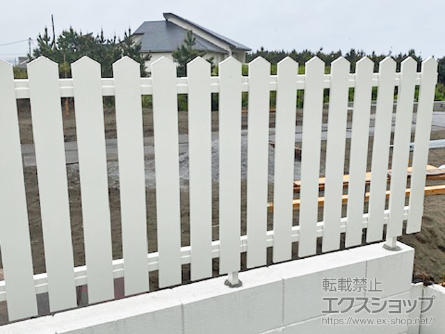 千葉県富津市ののフェンス・柵 レスティンフェンス7型 自由柱施工 施工例