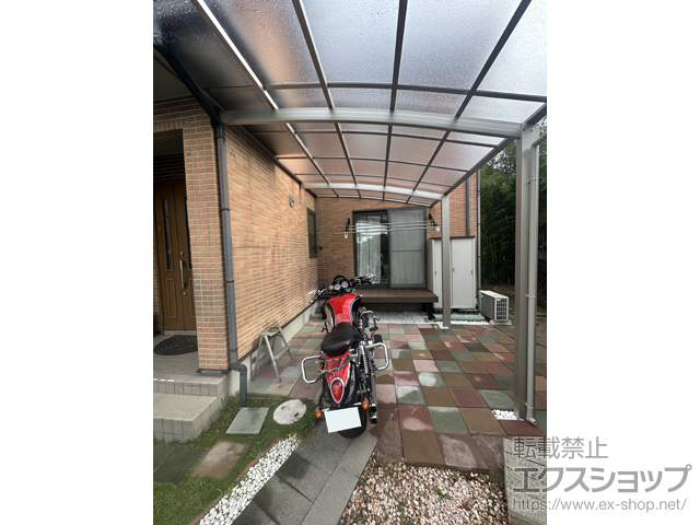 福島県いわき市ののカーポート アリュース ベーカ 600タイプ 単体セット 積雪〜20cm対応 施工例