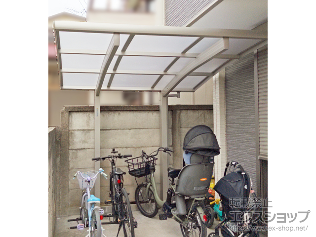 埼玉県新座市ののサイクルポート・駐輪場 プレシオスポート ミニ 積雪〜20cm対応 施工例
