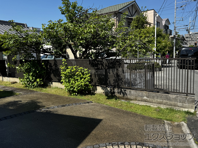 大阪府豊中市ののフェンス・柵 フェンスAB TS1型 縦スリット1 フリーポールタイプ 施工例