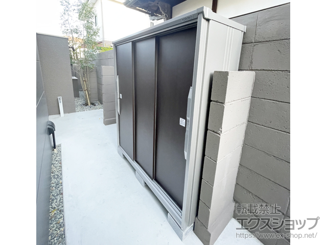 大阪府泉佐野市のの物置・屋外倉庫 エスモ 一般型 1500×537×1614 ESF-1505D-WC 施工例