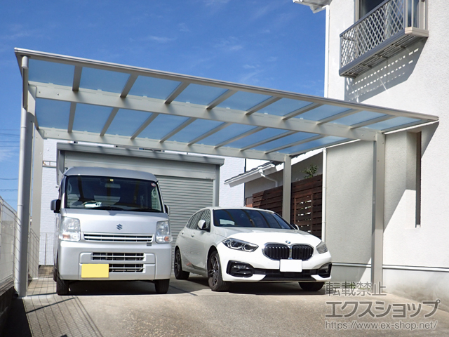和歌山県田辺市ののカーポート エフルージュ FIRST 600タイプ 2台用 積雪〜20cm対応 施工例