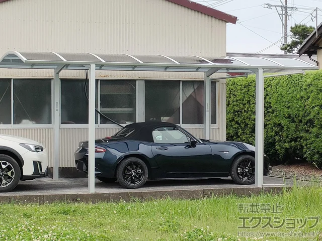 静岡県焼津市のYKKAPのカーポート アリュース 600タイプ 1台用 4本柱 積雪〜20cm対応 施工例