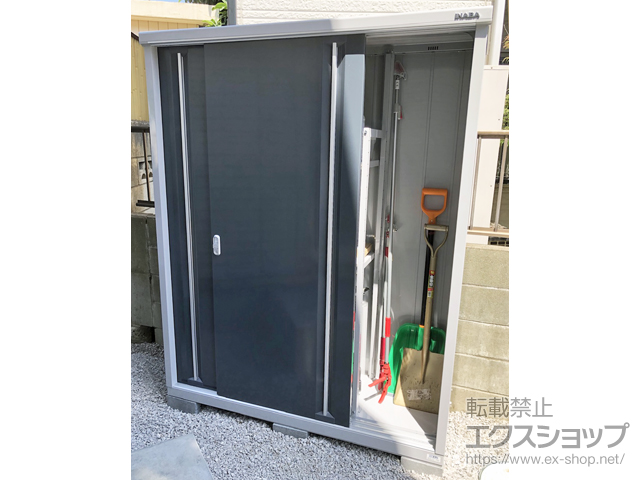 埼玉県ふじみ野市のの物置・屋外倉庫 シンプリー 一般型 1520×515×1903 MJX-155E-P-CG 施工例