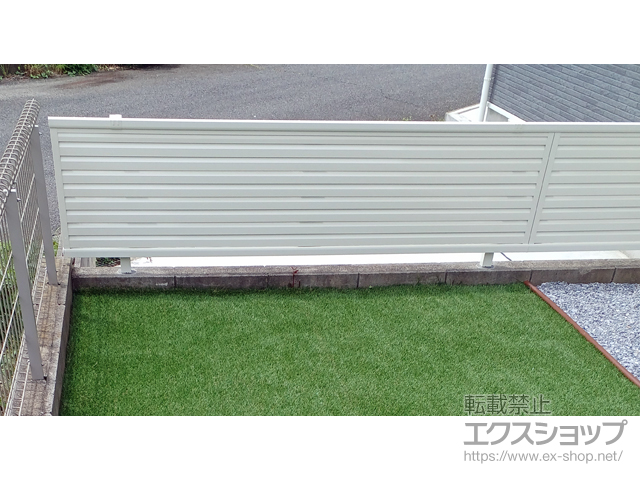 千葉県千葉市ののフェンス・柵 ミエーネフェンス 目隠しルーバータイプ　自由柱施工 施工例