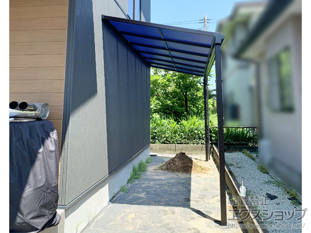 宮崎県宮崎市ののテラス屋根 ソラリア F型 テラスタイプ 単体 積雪〜20cm対応 施工例