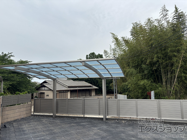 埼玉県入間郡毛呂山町ののフェンス・柵 ミエーネフェンス 目隠しルーバータイプ 自由柱施工 施工例