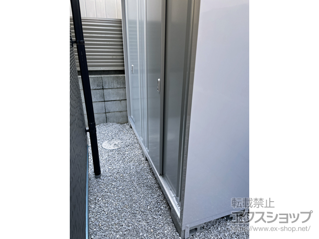 東京都武蔵野市のの物置・屋外倉庫 シンプリー 一般型 2160×615×1903 MJX-216E-P-PS 施工例