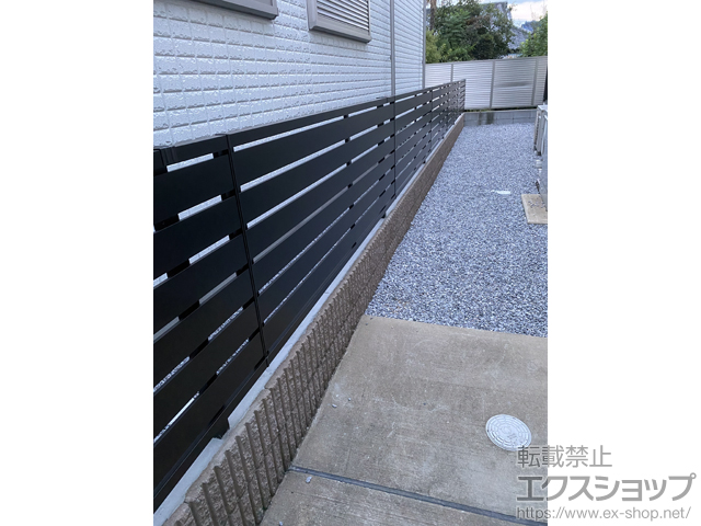 千葉県流山市ののフェンス・柵 シンプレオ フェンスYS3型 横スリット 施工例