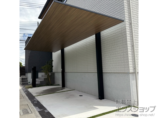 福岡県福岡市ののカーポート カーポートSC 複合色 積雪〜20cm対応 施工例