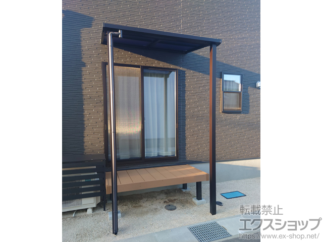 広島県福山市ののテラス屋根 ソラリア F型 テラスタイプ 単体 積雪〜20cm対応 施工例