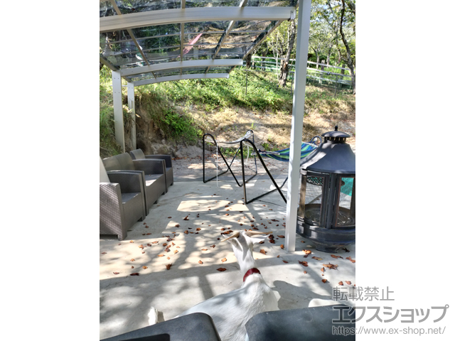 熊本県玉名郡南関町ののテラス屋根 ソラリア F型 テラスタイプ 単体 積雪〜20cm対応 施工例