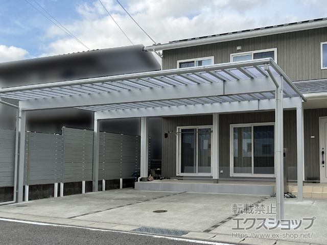 福島県福島市ののカーポート エフルージュ 1500タイプ 3台用 積雪〜50cm対応 施工例