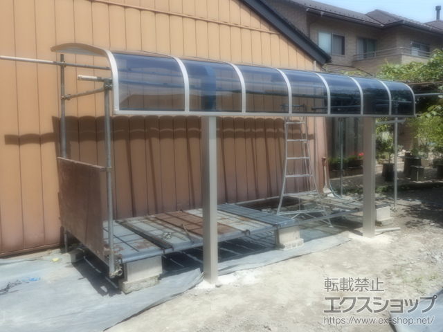 長野県伊那市ののカーポート アリュース キャップ 600タイプ 単体セット 積雪〜20cm対応 施工例