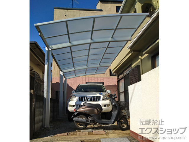 兵庫県加古郡稲美町ののカーポート アリュース 600タイプ 1台用 奥行延長セット 積雪〜20cm対応 施工例