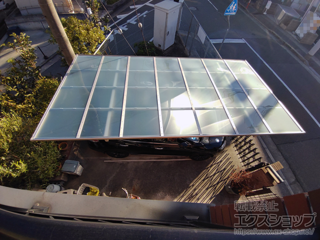 兵庫県明石市ののカーポート プレシオスポート フラット型 1台用 積雪〜20cm対応 施工例
