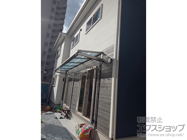 岐阜県岐阜市ののテラス屋根 スピーネ F型 ルーフタイプ 単体 積雪〜20cm対応 施工例