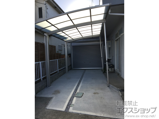 埼玉県深谷市ののカーポート アリュース 600タイプ 1台用 積雪〜20cm対応+着脱式サポート 単体セット用 施工例