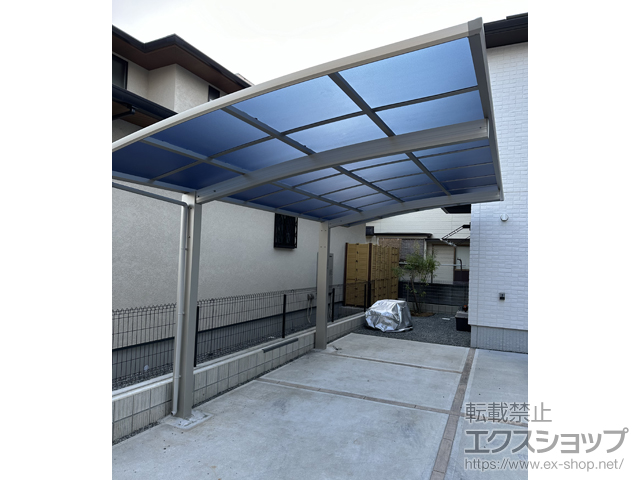 静岡県沼津市ののカーポート アリュースZ 750タイプ 単体セット 1台用 積雪〜25cm対応 施工例
