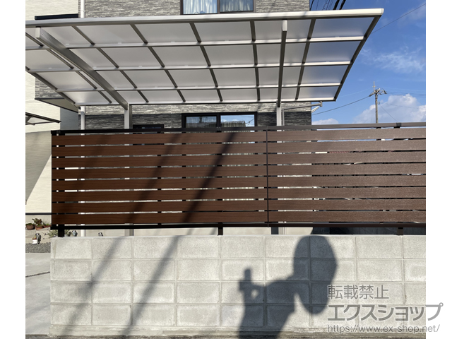 愛媛県松山市ののカーポート アリュース 600タイプ 1台用 積雪〜20cm対応 施工例