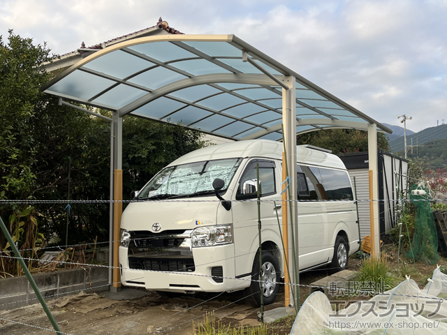 神奈川県秦野市ののカーポート アリュース 600タイプ 1台用 4本柱 積雪〜20cm対応 施工例