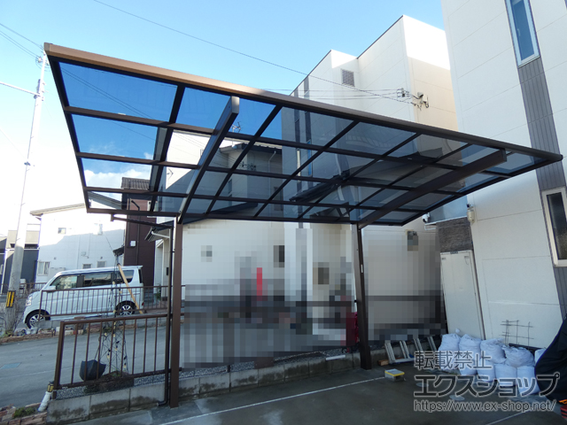 和歌山県和歌山市ののカーポート プレシオスポート アール型 1台用 積雪〜20cm対応 施工例