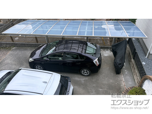 群馬県高崎市ののカーポート アリュース 600タイプ 1台用 奥行延長セット 積雪〜20cm対応 施工例