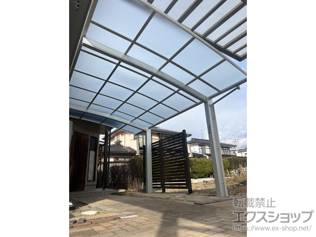 長野県松本市ののカーポート アリュース 600タイプ 1台用 積雪〜20cm対応 施工例