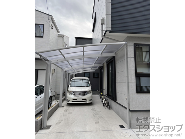 兵庫県明石市ののカーポート アリュース 600タイプ 縦連棟セット（2台用）積雪〜20cm対応 施工例