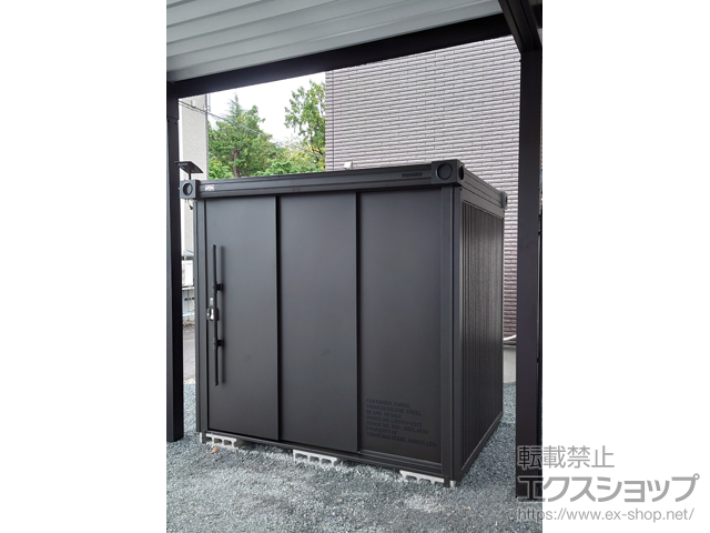 秋田県大館市のの物置・屋外倉庫 エルモ BEAMS DESIGN モデル 積雪型 LMDS−2215-BM 施工例