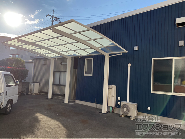 岡山県岡山市ののカーポート アリュース 600タイプ 1台用 奥行延長セット 積雪〜20cm対応 施工例