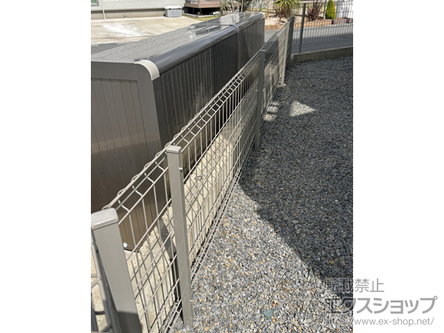 茨城県つくば市ののフェンス・柵 ハイグリッドフェンスUF8型 フリーポールタイプ 施工例