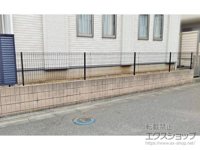 千葉県千葉市ののフェンス・柵 ハイグリッドフェンスN8型 フリーポールタイプ 施工例
