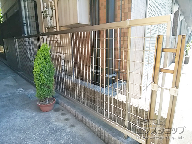 東京都江東区ののフェンス・柵 アルメッシュフェンス1型 フリーポールタイプ 施工例