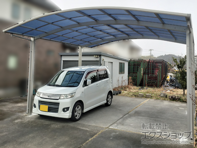 茨城県那珂郡東海村ののカーポート アリュース 600タイプ 2台用 積雪〜20cm対応 施工例
