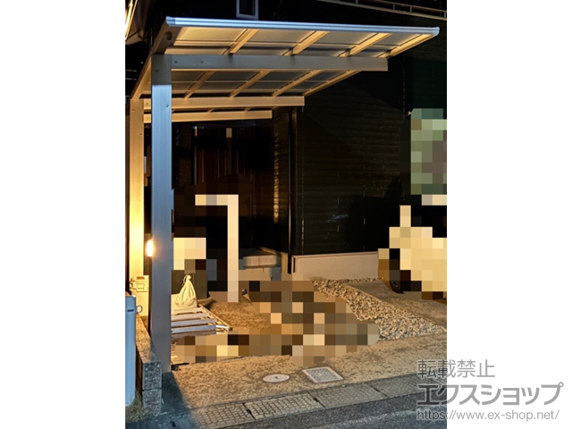 滋賀県草津市ののカーポート エフルージュ FIRST 600タイプ 奥行延長 1.5台用 積雪〜20cm対応 施工例