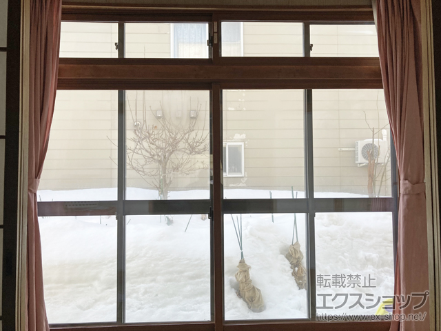 北海道札幌市のの玄関ドア、二重窓（内窓） インプラス 引違い窓 2枚建 施工例