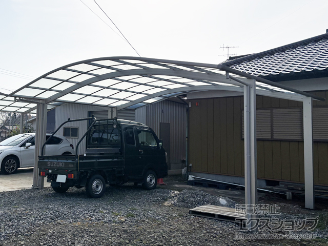 茨城県土浦市ののカーポート アリュース 600タイプ 2台用 積雪〜20cm対応 施工例