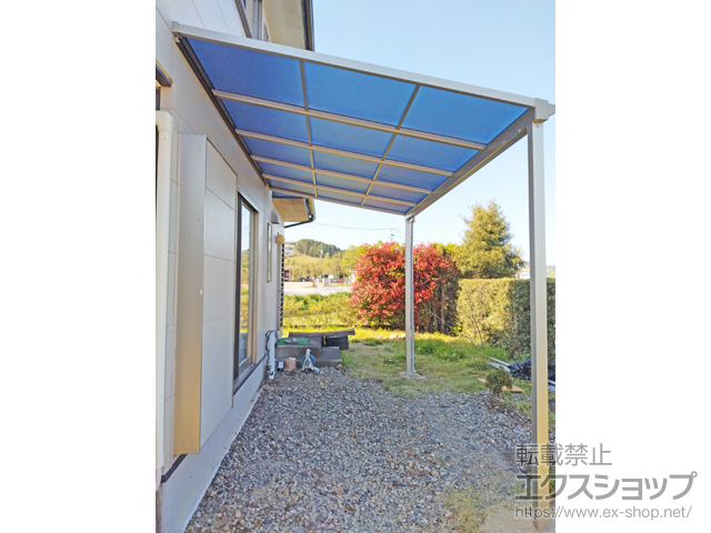 宮崎県児湯郡川南町ののテラス屋根 ソラリア F型 テラスタイプ 単体 積雪〜20cm対応 施工例