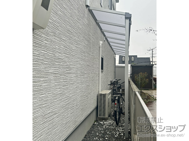 岡山県倉敷市ののテラス屋根 ソラリア F型 テラスタイプ 三連棟 積雪〜20cm対応 施工例