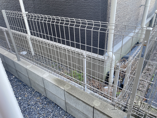 愛知県名古屋市ののフェンス・柵 イーネットフェンス 3F型　自由柱施工 施工例