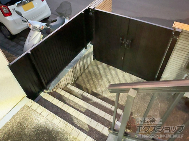 大阪府河内長野市ののフェンス・柵 フェンスAB TM1型 縦目隠し　フリーポールタイプ 施工例