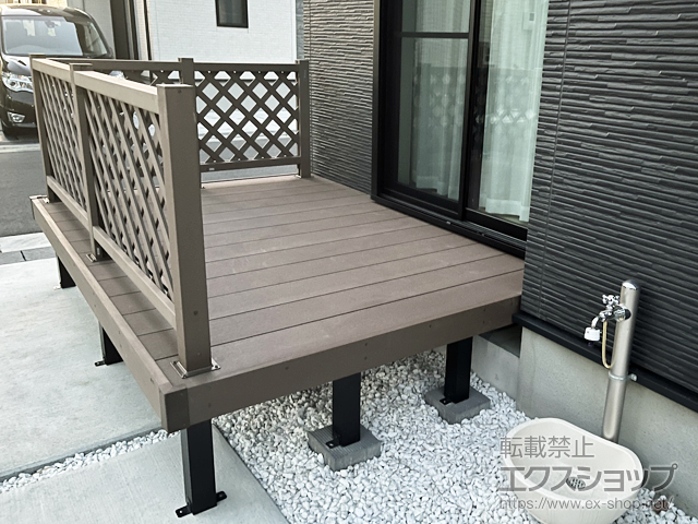 東京都日野市ののウッドデッキ マージウッドデッキ＋ラティスデッキフェンス 施工例